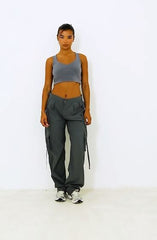 LIGHTWEIGHT SHELL LOW RISE CARGO'S-DARK GREY