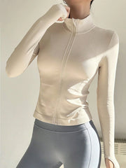 SEAMLESS ZIPPER JACKET TIGHT-FITTING ACTIVEWEAR TOP
