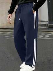 VERSATILE STRAIGHT LEG STRIPED PANTS