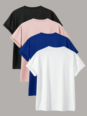 BASICS MEN 4PCS ROUND NECK TEE