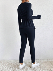 FRENCHY TWIST FRONT TEE & LEGGINGS