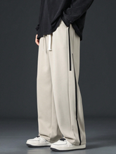 MEN'S CONTRAST SIDE DRAWSTRING WAIST CASUAL PANTS