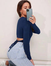 TIE BACK CROP TOP