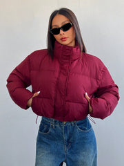 VERSATILE CROP STAND COLLAR JACKET