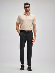 MEN'S CASUAL SOLID COLOR SHORT SLEEVE POLO SHIRT