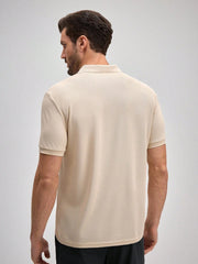 MEN'S CASUAL SOLID COLOR SHORT SLEEVE POLO SHIRT
