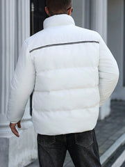 MEN'S STRIPED ZIP-UP CASUAL JACKET