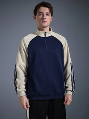 PULLOVER VERSATILE SLEEVE STRIPED SWEATSHIRT