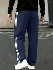 VERSATILE STRAIGHT LEG STRIPED PANTS