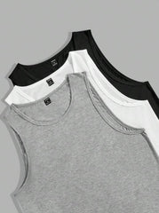 MULTICOLOR 3PCS MEN'S VEST TOP