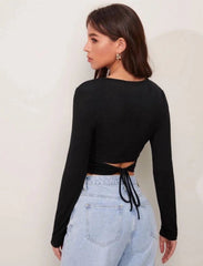 TIE BACK CROP TOP